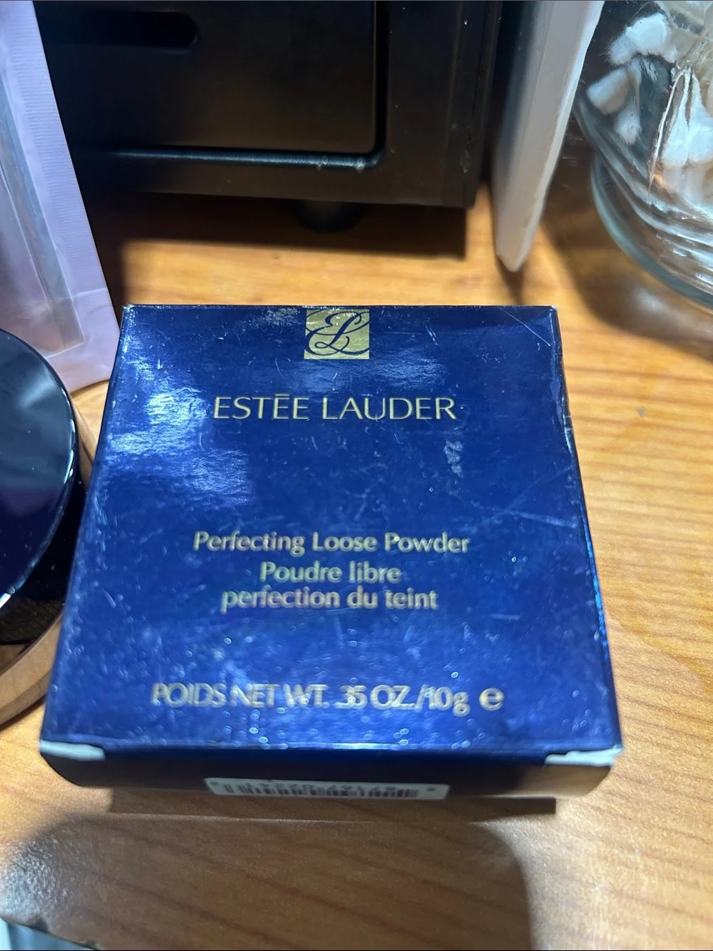 Estée Lauder Navy and Gold Loose Powder Compact